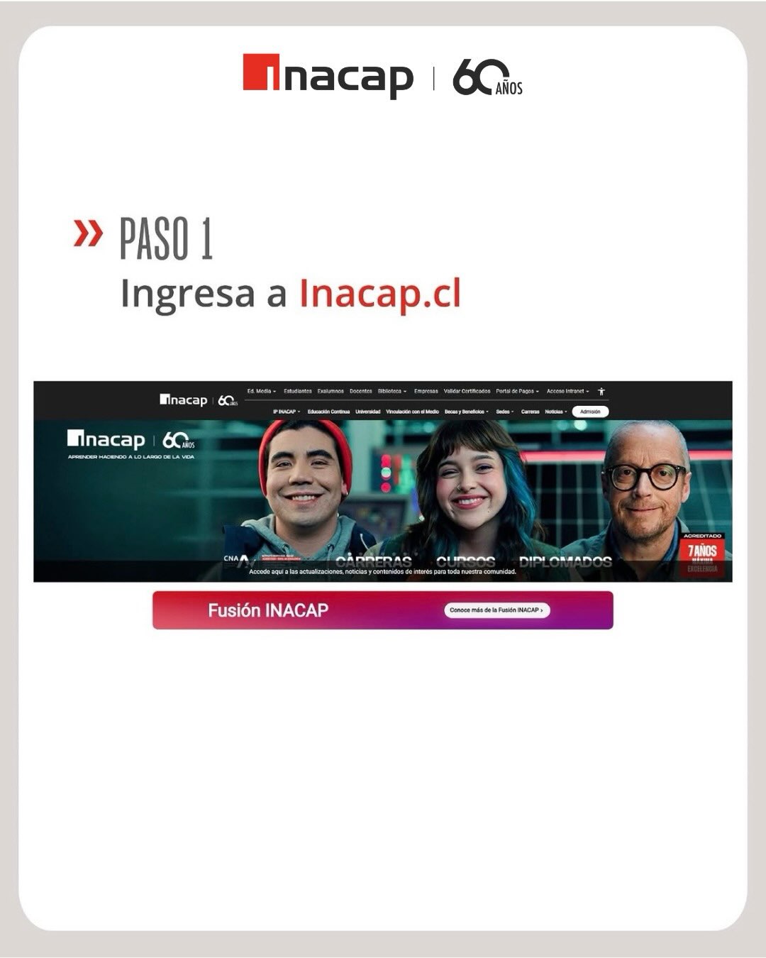 Paso 1 del proceso de matrícula