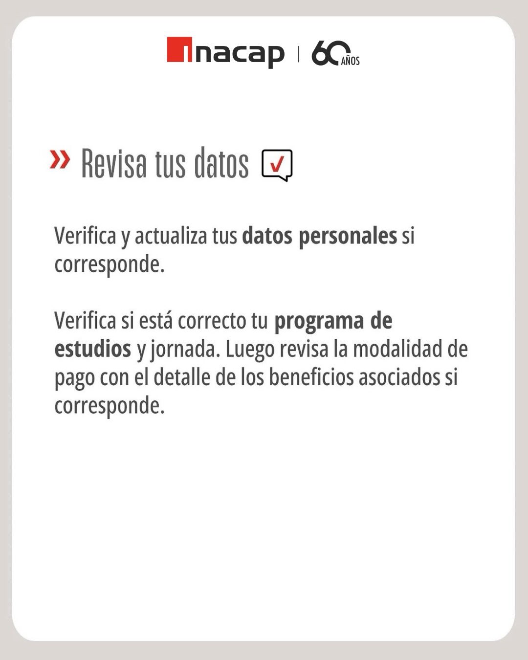 Paso 6 del proceso de matrícula