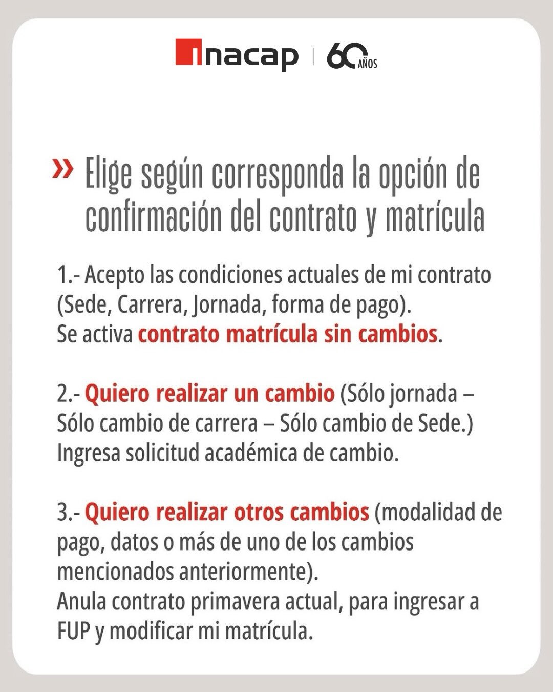 Paso 7 del proceso de matrícula